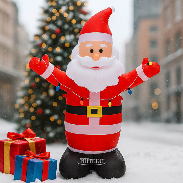 Надувная фигура Дед Мороз 190 см с подсветкой, IP44 Koopman