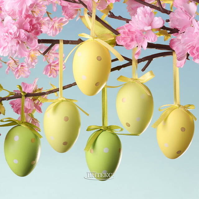 Пасхальные украшения Яйца Моррис 6 см, 6 шт Koopman (Купман)