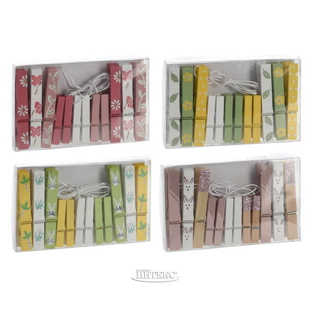 Декоративные прищепки Sweet Easter розовые, 12 шт Koopman