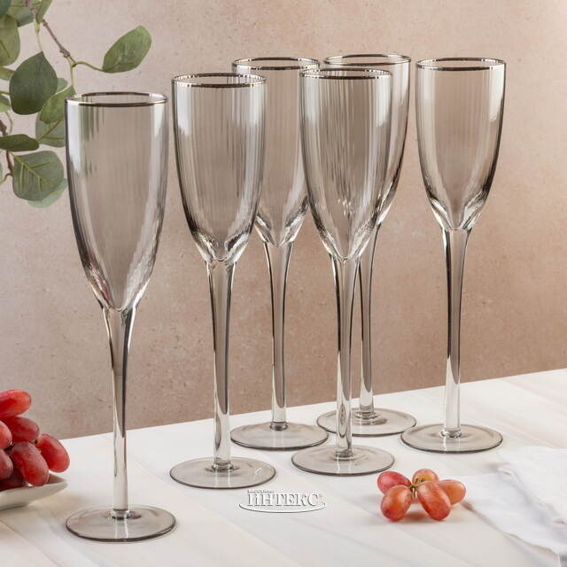Набор бокалов для шампанского Алессандро 220 мл, 6 шт Koopman