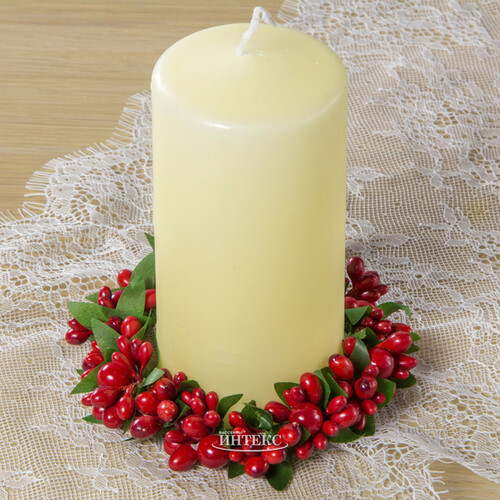 Декор для свечи Красные Ягоды 11 см Swerox