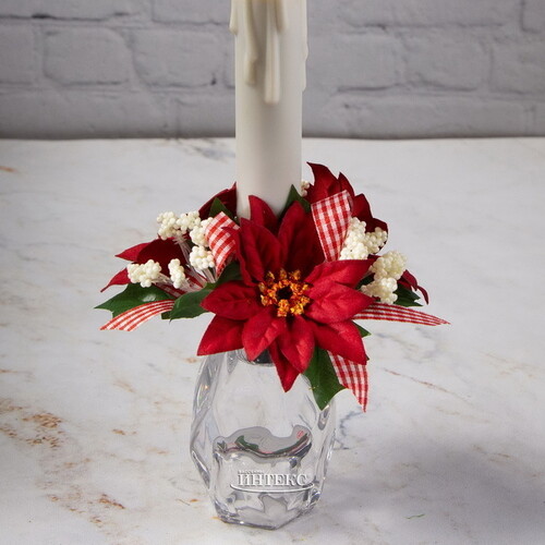 Венок для свечи Пуансеттии Кантри 11 см Swerox