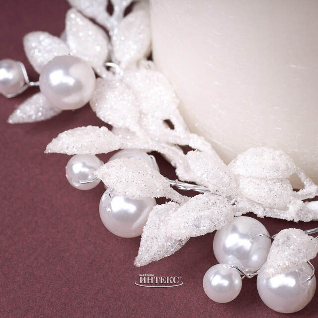 Венок для свечи Снежная Дымка 12 см Swerox (Сверокс)