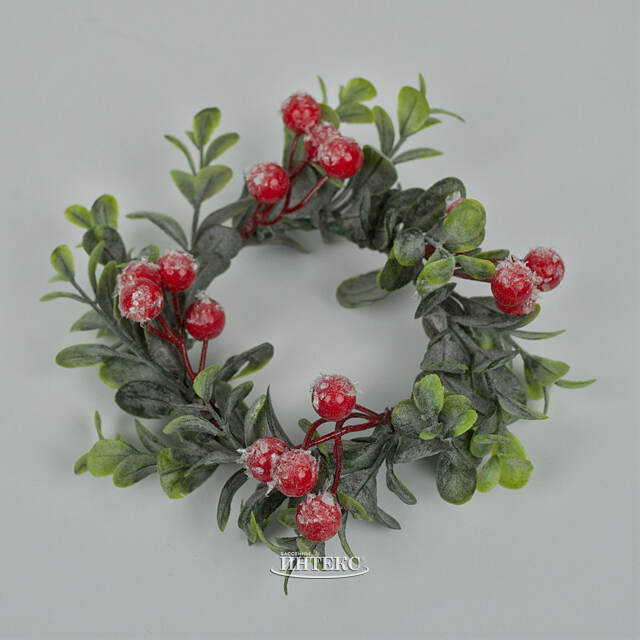 Венок для свечи Дранси - Сочная Брусника 12 см, красный Swerox (Сверокс)