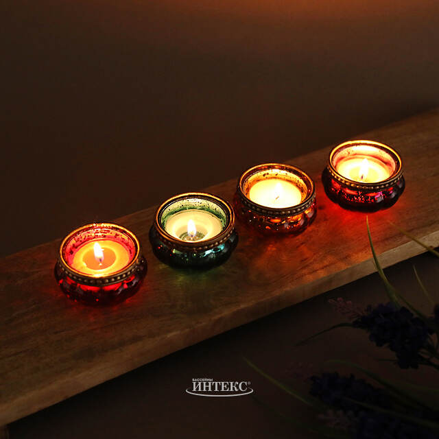 Набор стеклянных подсвечников Susanna 4 см, 4 шт Goodwill