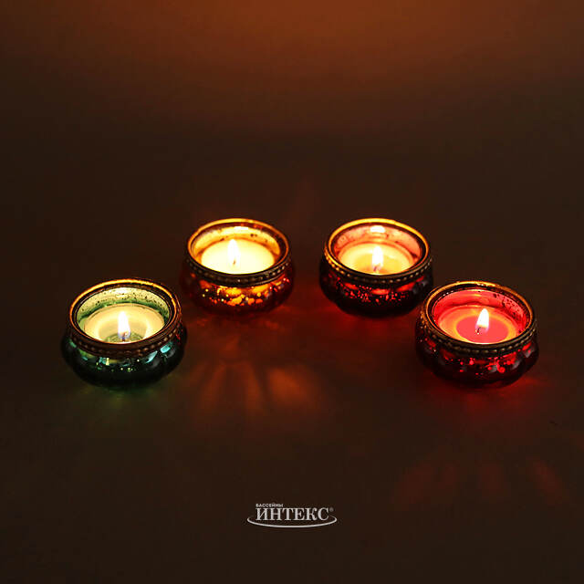 Набор стеклянных подсвечников Susanna 4 см, 4 шт Goodwill