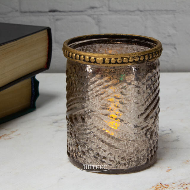 Стеклянный подсвечник стакан Сильвио 8 см Goodwill