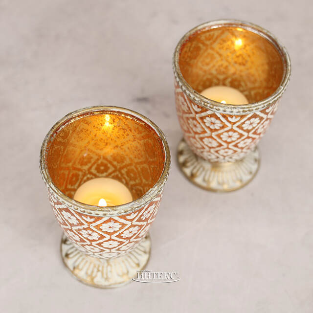 Стеклянный подсвечник стакан Атилио 11 см Goodwill