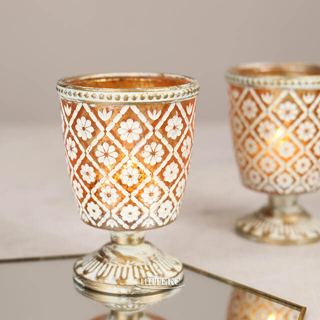 Стеклянный подсвечник стакан Атилио 11 см Goodwill