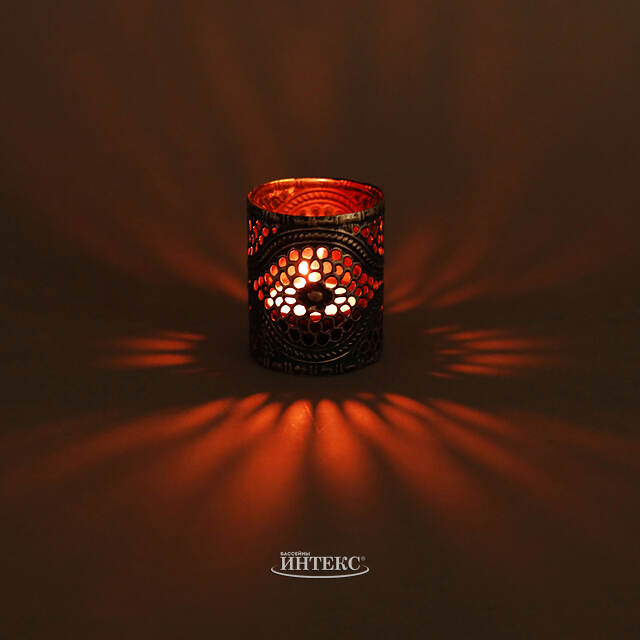 Стеклянный подсвечник Dinafeola 7 см красный Goodwill (Гудвилл)