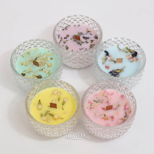 Ароматическая свеча Флора: Имбирь и Тёплая Ваниль 12 см, 20 часов горения EDG (ЭДГ)