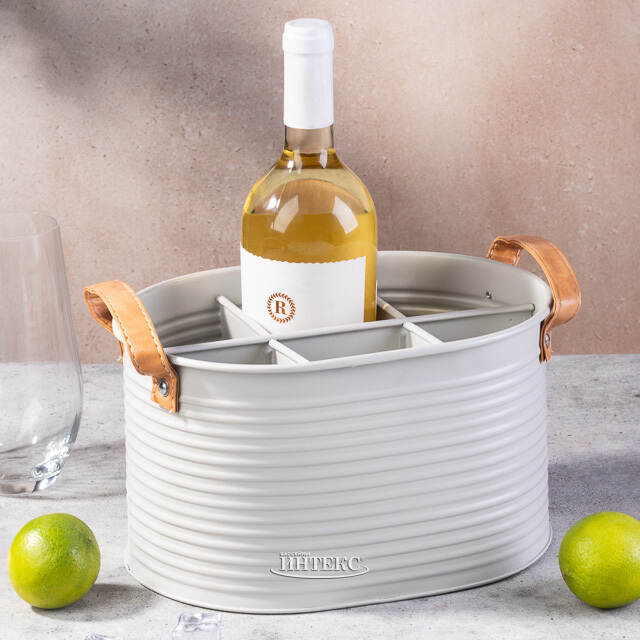 Подставка для вина Кампала на 6 бутылок 25*18*14 см бежевая Koopman