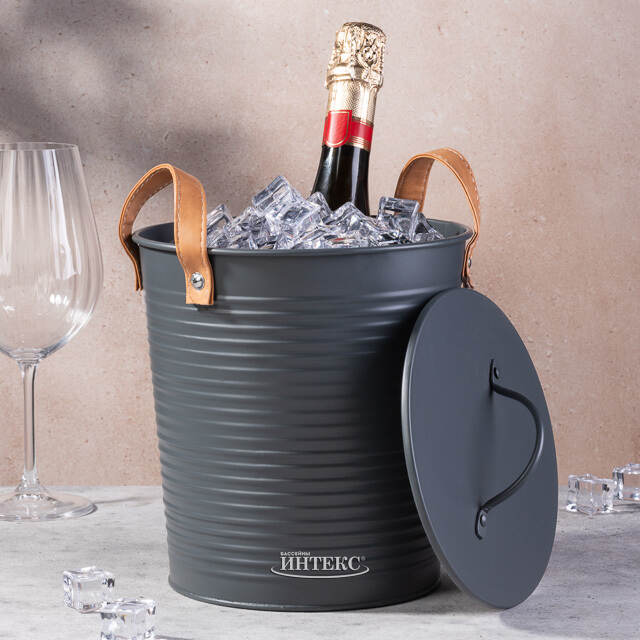 Ведро для льда Кампала 21*20 см черное Koopman