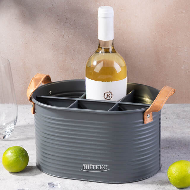 Подставка для вина Кампала на 6 бутылок 25*18*14 см черная Koopman