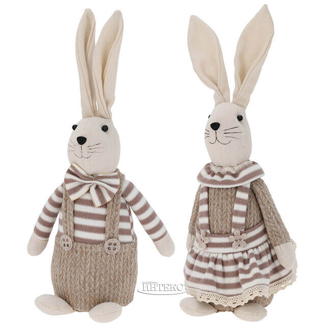 Набор декоративных фигурок Кролики Чарли и Рози 22 см, 2 шт Koopman (Купман)