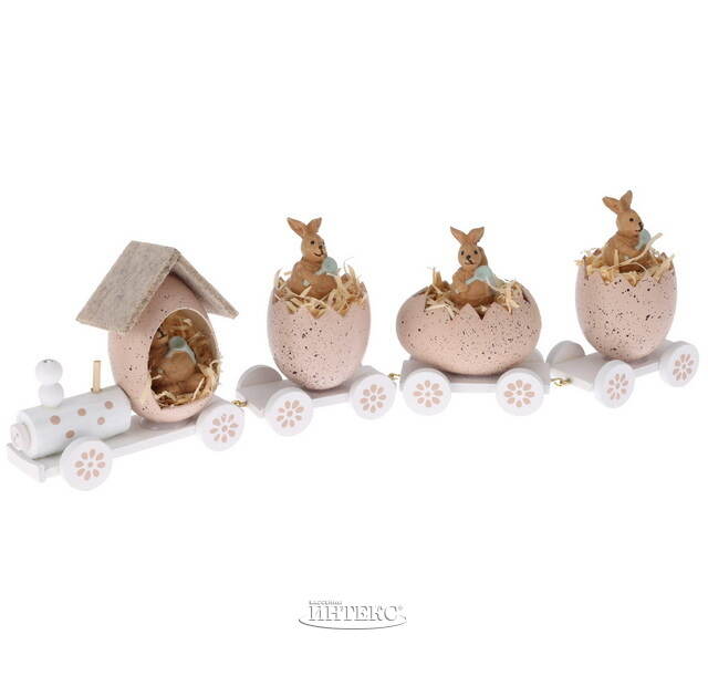 Декоративная фигурка Пасхальный Поезд Чудес 19 см розовая Koopman (Купман)