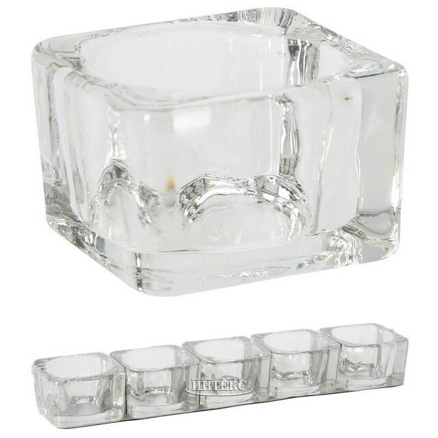 Набор стеклянных подсвечников Sauber 3 см, 5 шт Koopman (Купман)