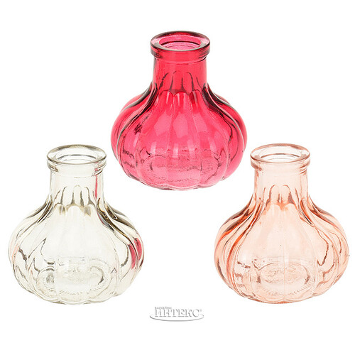 Набор декоративных ваз Галлия 7 см, 3 шт, стекло Koopman