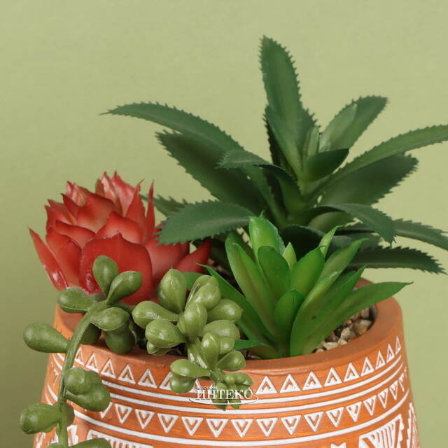 Искусственное растение горшке Альенто - Каланхое 15*10 см  Koopman