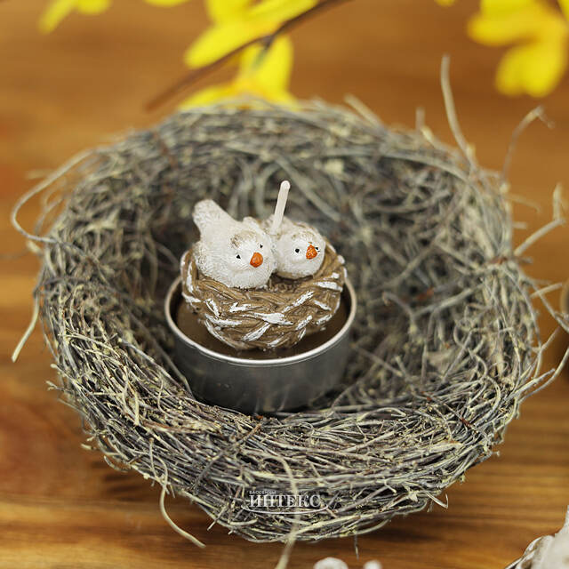 Набор свечей Голубки на гнезде 4 см, 6 шт Billiet