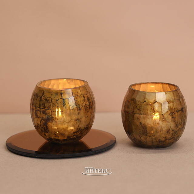 Стеклянный подсвечник Сарти 7 см Kaemingk (Кейминг)