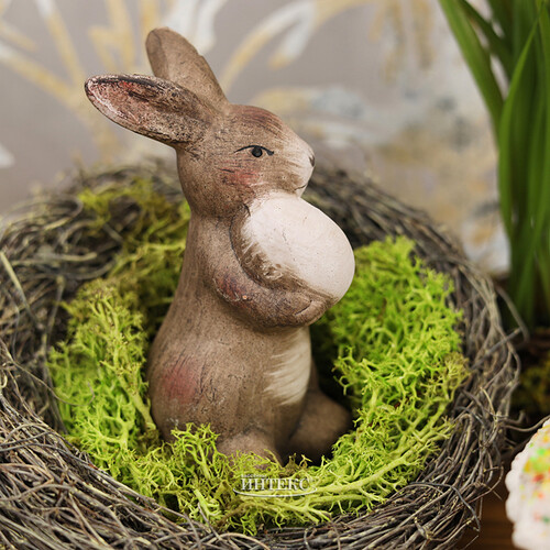 Керамическая садовая фигурка Пасхальный Кролик Люк 11 см Kaemingk