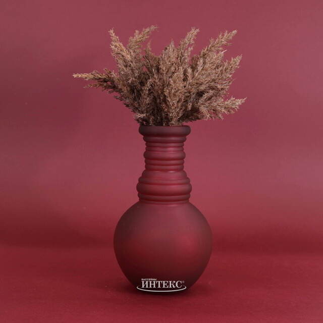 Стеклянная ваза Леди Батори 24 см, бургунди Edelman (Эдельман)