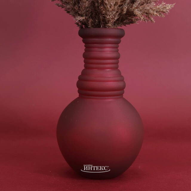 Стеклянная ваза Леди Батори 24 см, бургунди Edelman (Эдельман)