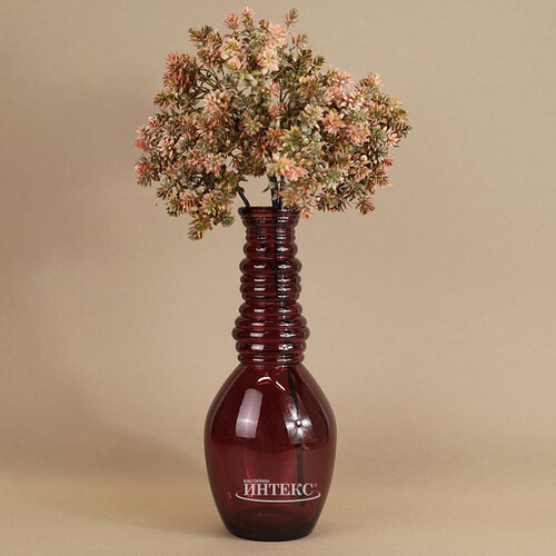 Стеклянная ваза Леди Батори 30 см, малиновая Edelman