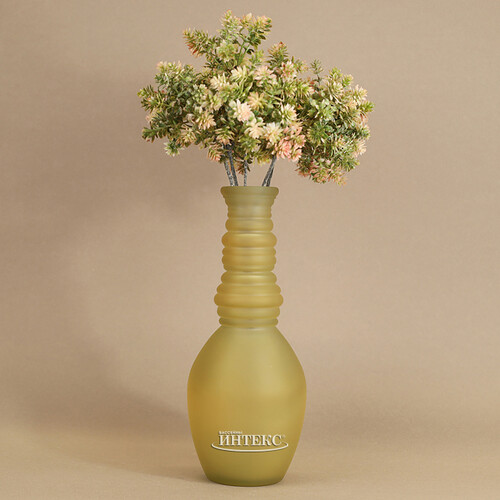 Стеклянная ваза Леди Батори 30 см, песочная Edelman