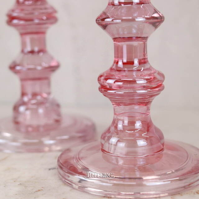 Стеклянный подсвечник Мориарти 20*13 см розовый Koopman (Купман)