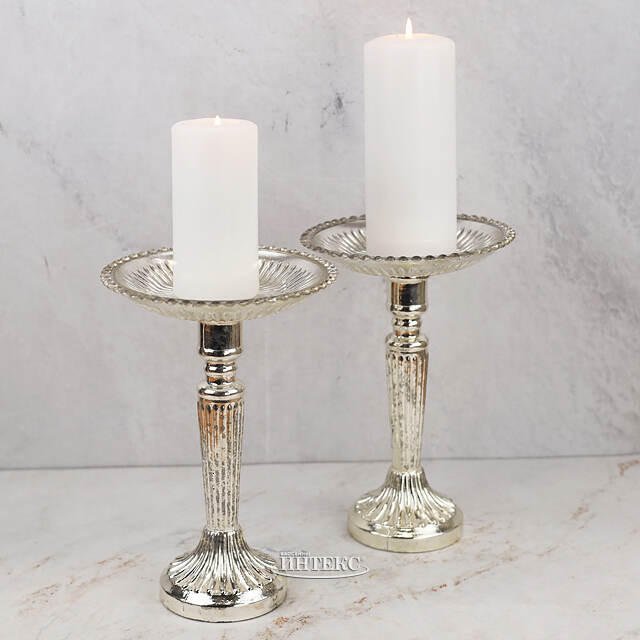 Стеклянный подсвечник на ножке Мауритц 25 см ShiShi (ШиШи)