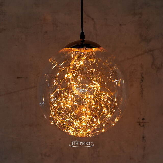 Подвесной светильник-шар Moon Galaxy 30 см, 140 микро LED ламп, IP44 Kaemingk