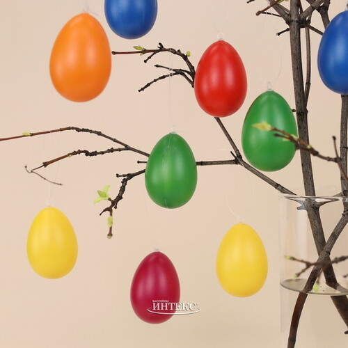 Пасхальные украшения Яйца Easter Carnaval 6 см, 20 шт, подвеска Kaemingk