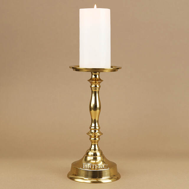 Металлический подсвечник для 1 свечи Марэль 22 см золотой Koopman