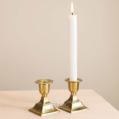 Декоративный подсвечник для 1 свечи Дориус 8 см золотой Koopman