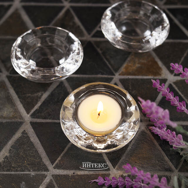 Стеклянный подсвечник для чайной свечи Felicity 7 см, 3 шт Koopman (Купман)
