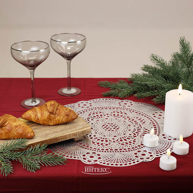 Сервировочная салфетка Жозефин 35 см серебряная Koopman