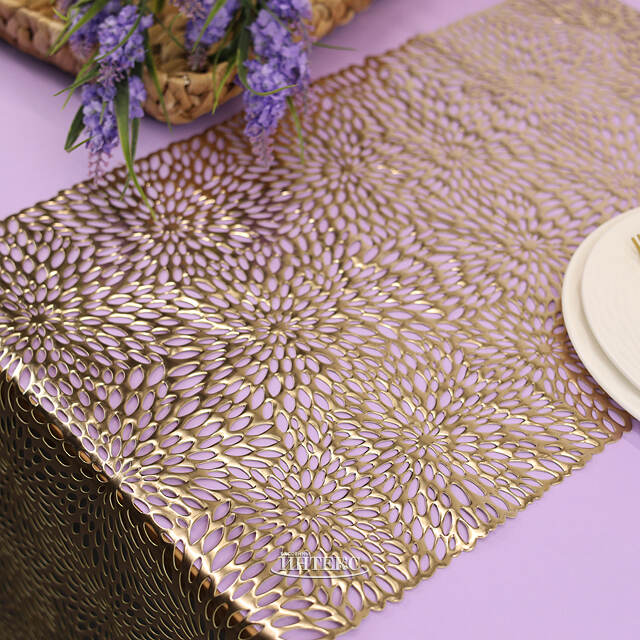 Дорожка для стола Джиневра 90*35 см золотая Koopman