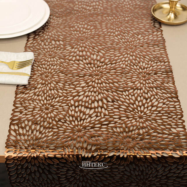 Дорожка для стола Джиневра 90*35 см медная Koopman