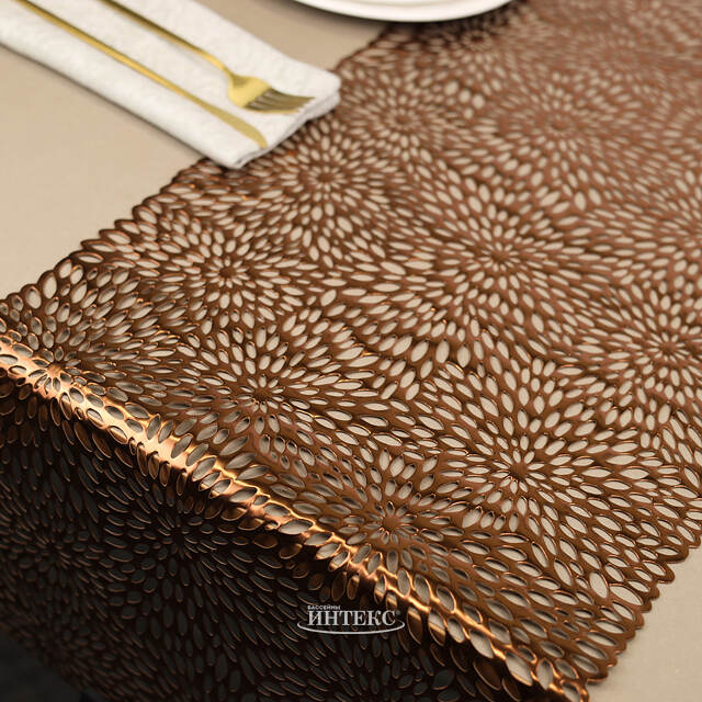 Дорожка для стола Джиневра 90*35 см медная Koopman