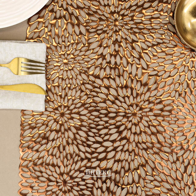 Дорожка для стола Джиневра 90*35 см медная Koopman