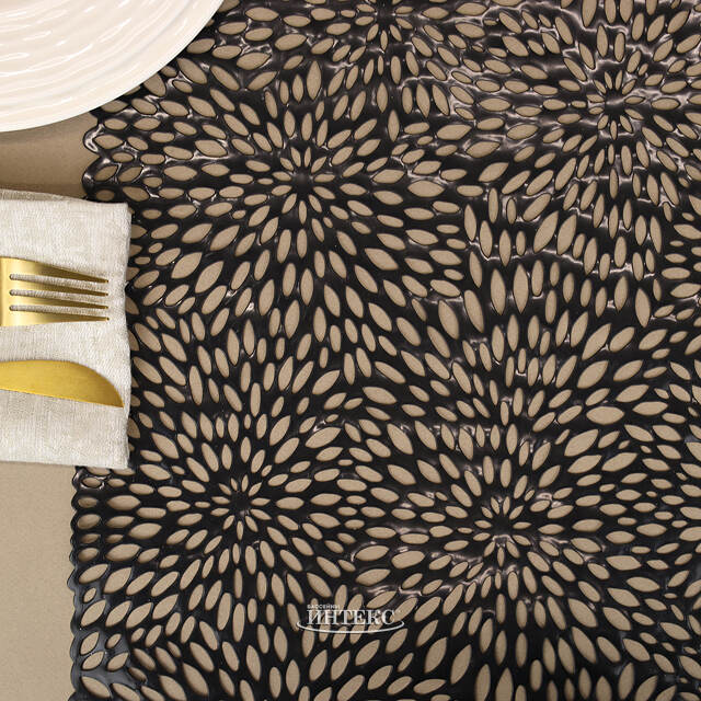 Дорожка для стола Джиневра 90*35 см черная Koopman