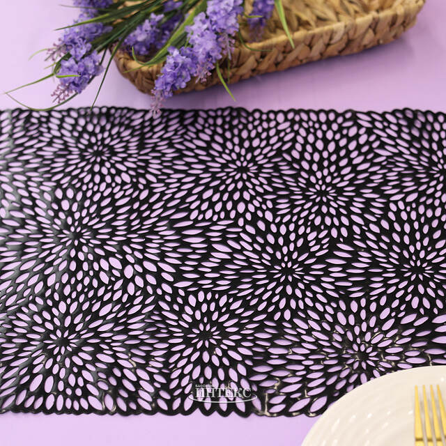 Дорожка для стола Джиневра 90*35 см черная Koopman