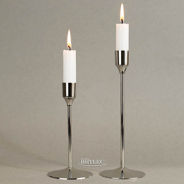 Металлический подсвечник Barils Silver 16 см Kaemingk (Кейминг)
