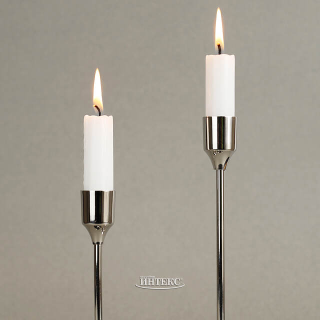 Металлический подсвечник Barils Silver 16 см Kaemingk (Кейминг)