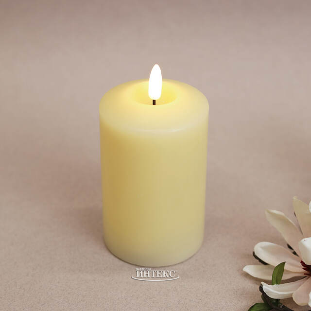 Светодиодная свеча с имитацией пламени Lorett 15 см на батарейках, таймер Kaemingk