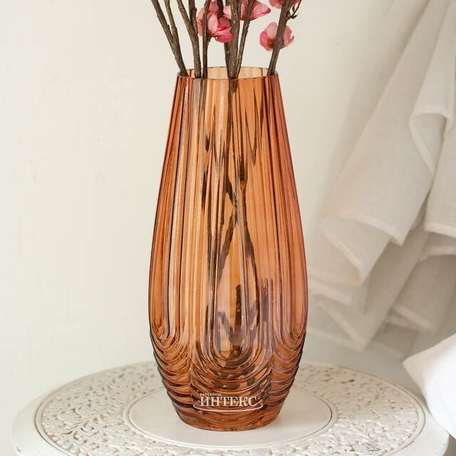 Стеклянная ваза Naples Sunset 35 см Kaemingk