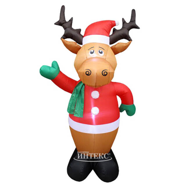 Надувная фигура Новогодний Олень 120 см с подсветкой Peha