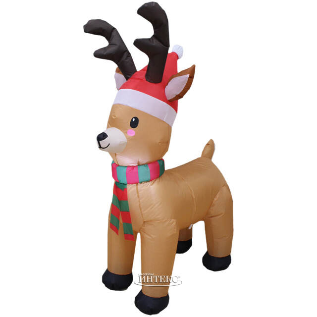 Надувная фигура Олененок Сильвестр в колпачке 120 см с подсветкой Peha